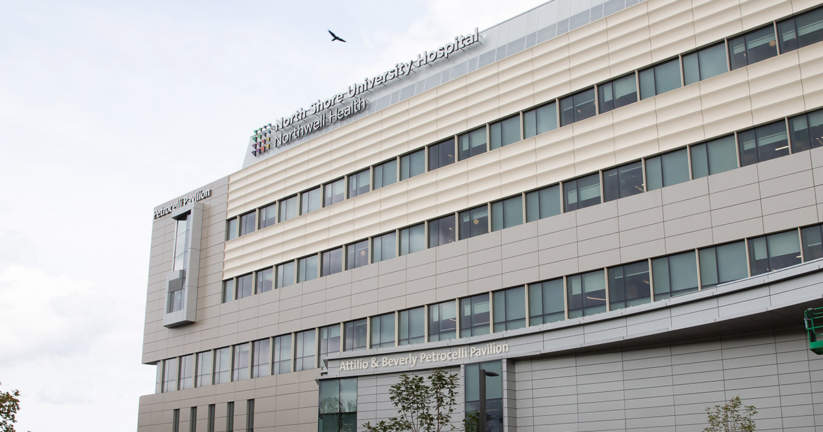 North Shore University Hospital exterior building